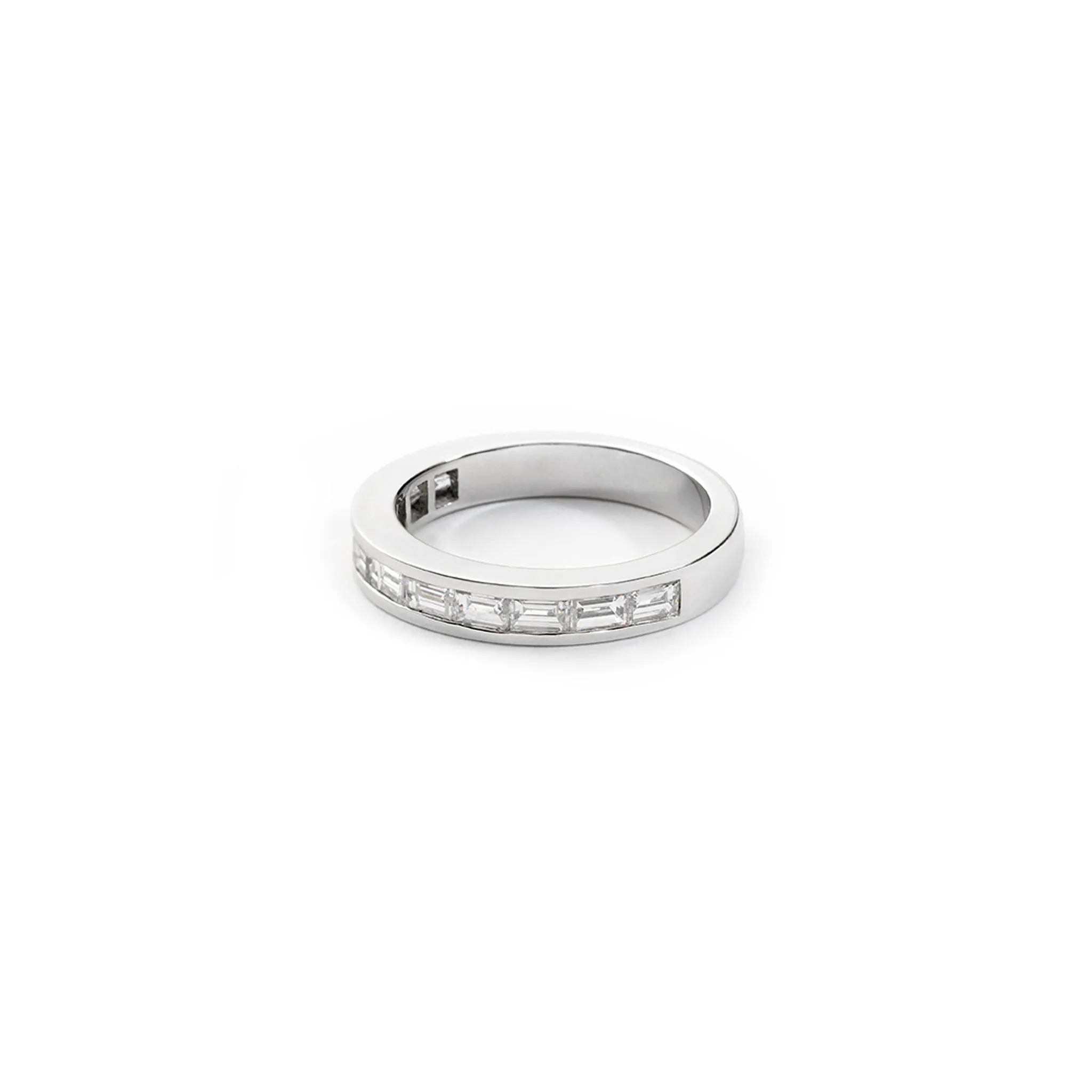 Natasha Half Eternity Ring Platinum - Diamond