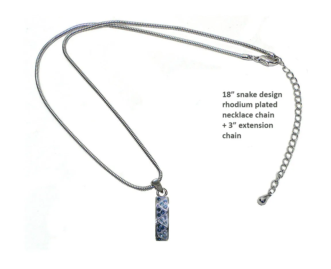 Necklace Chain and Pendant  Rhodium Snake Design Chain with Extension #AR85750-1