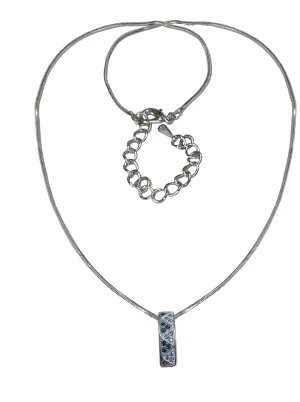 Necklace Chain and Pendant  Rhodium Snake Design Chain with Extension #AR85750-1