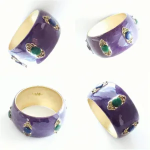 Nicole Miller fashionable purple enamel bangle