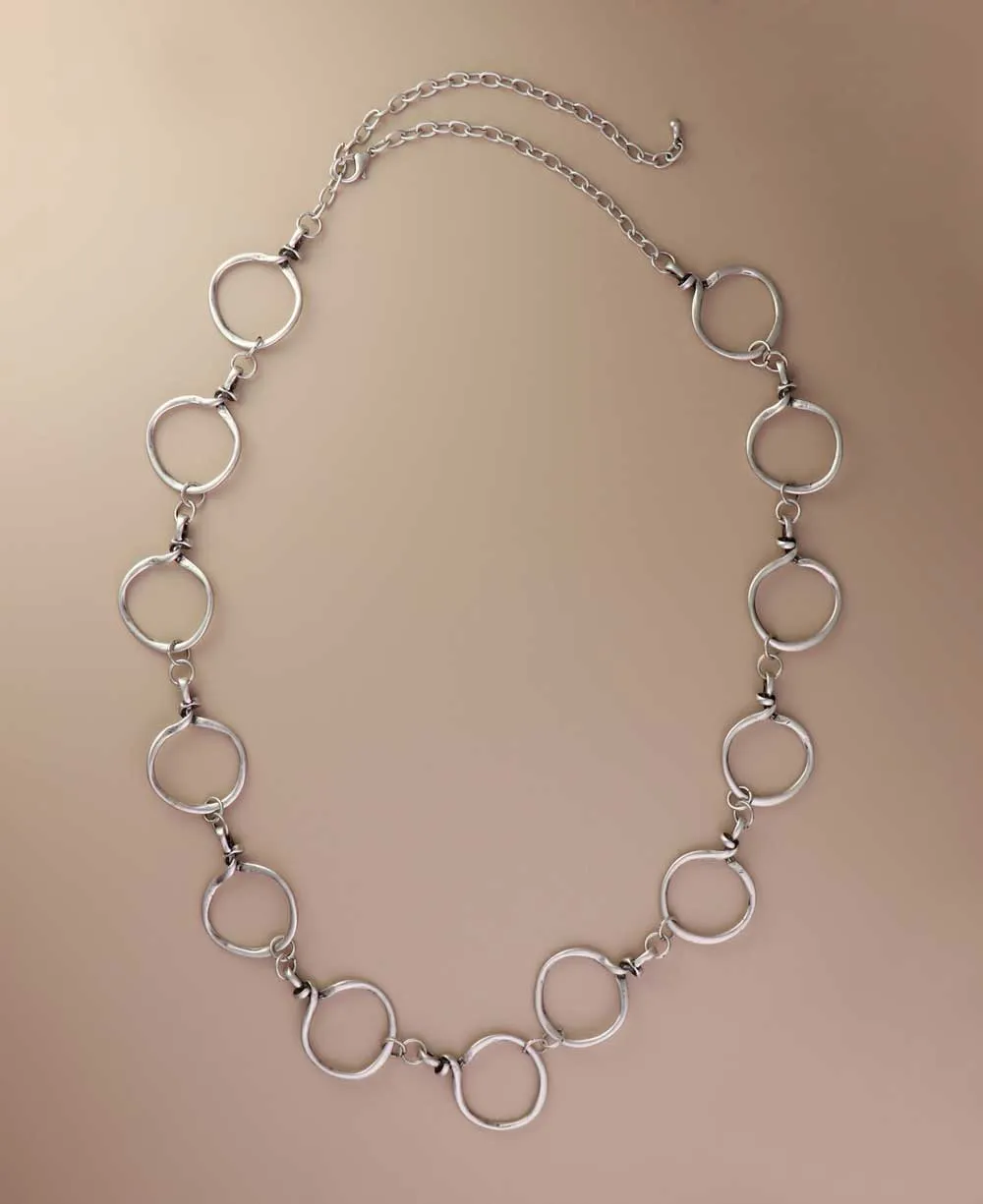 Organic Circular Rings Necklace