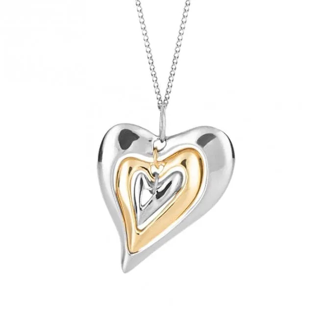 Organic Heart Yellow Gold Pendant P5204