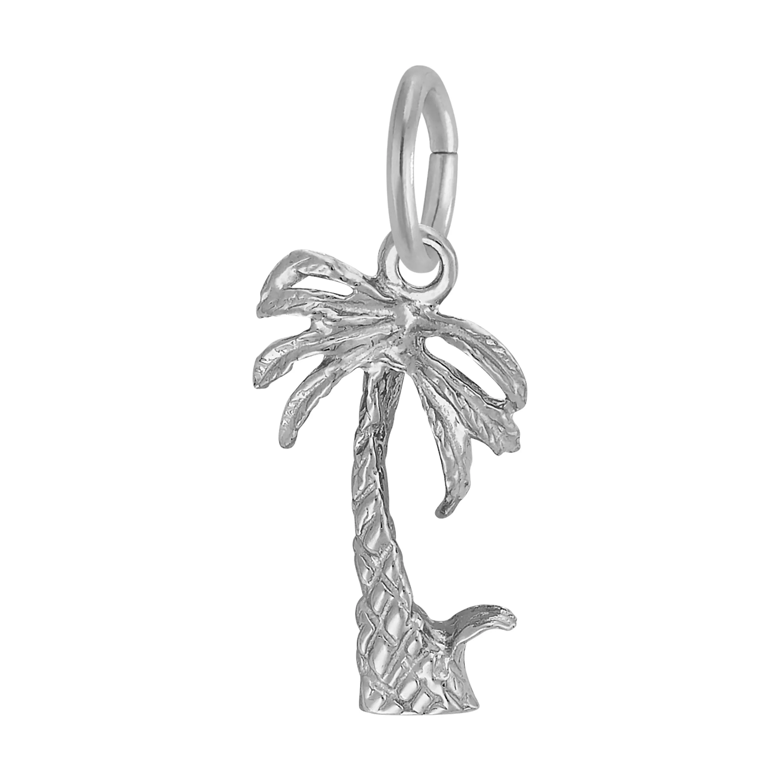 Palm Tree Charm In Sterling Silver