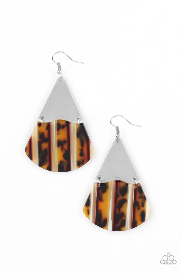 Paparazzi Earring ~ Social Animal - Yellow