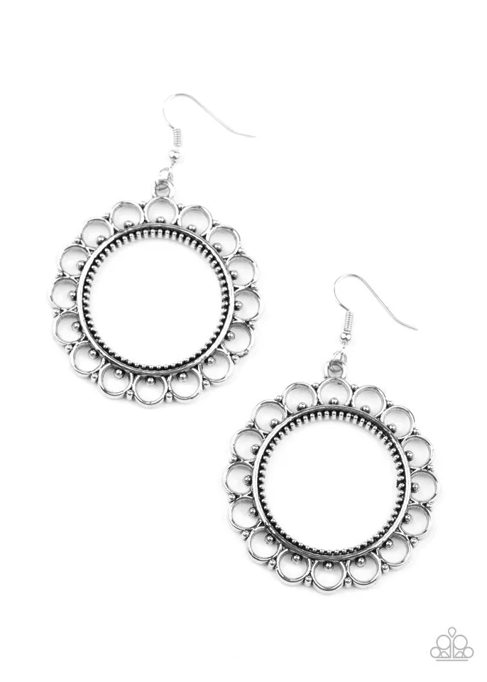 Paparazzi Earring ~ Sun Lounge - Silver