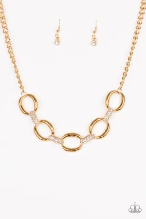 Paparazzi Necklace ~ Boss Boulevard - Gold