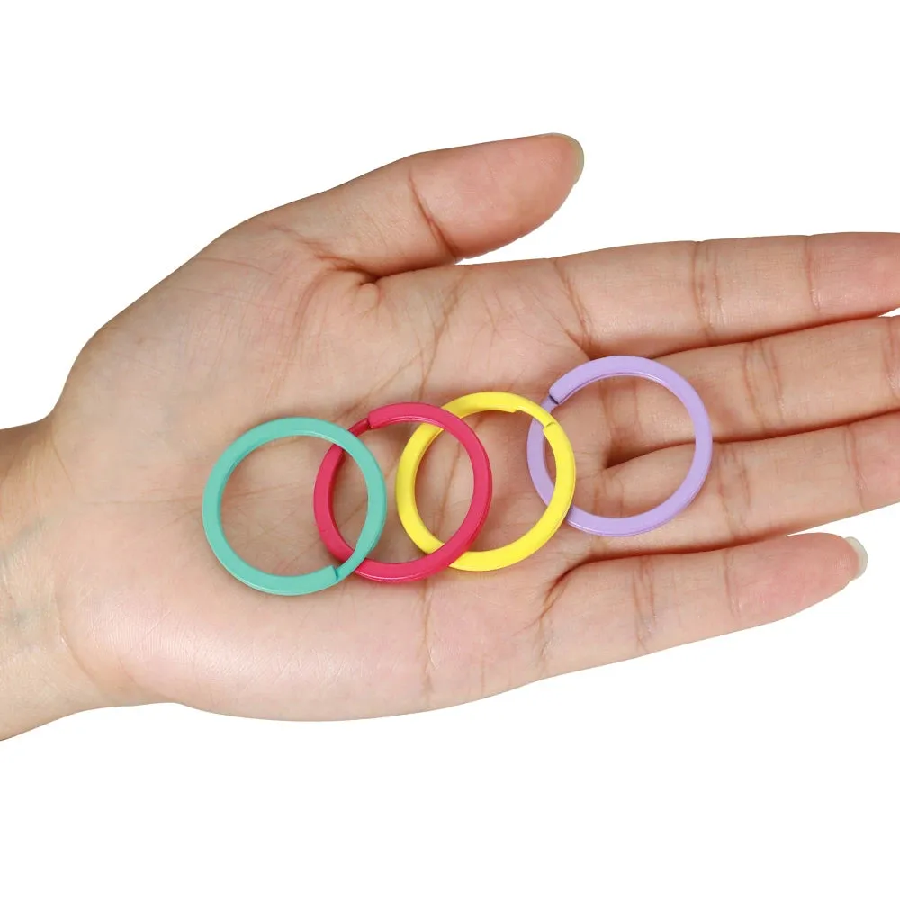 Pastel Color Key Rings (10-Pack)