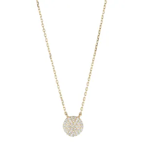 Pavé CZ Disc Necklace