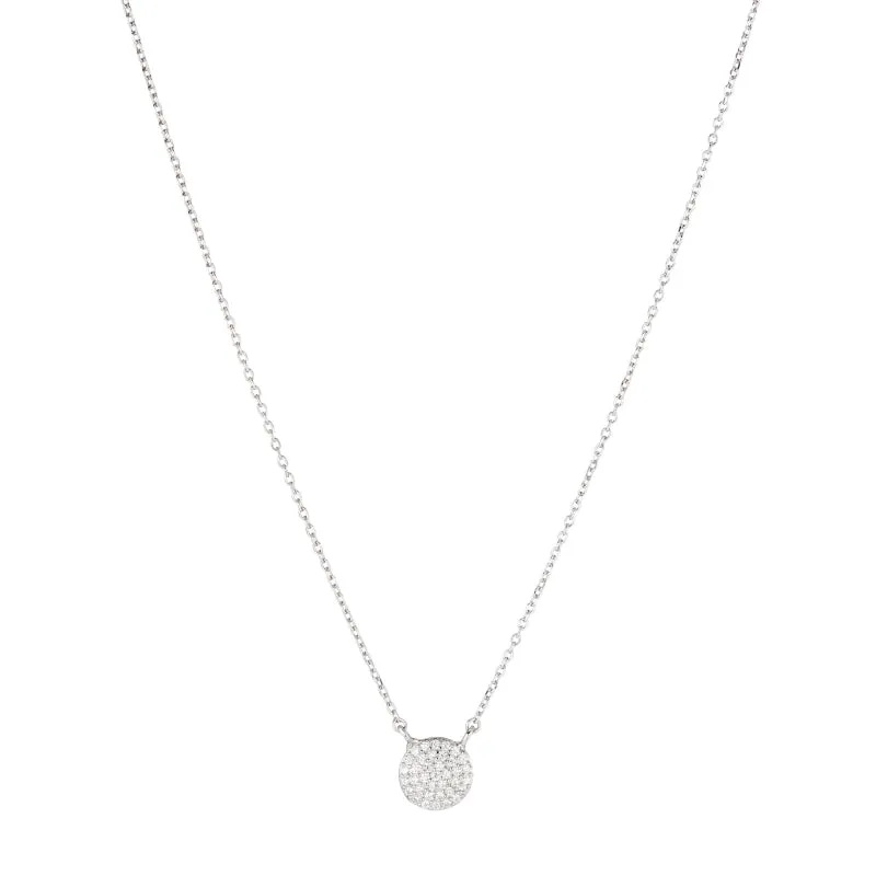 Pavé CZ Disc Necklace