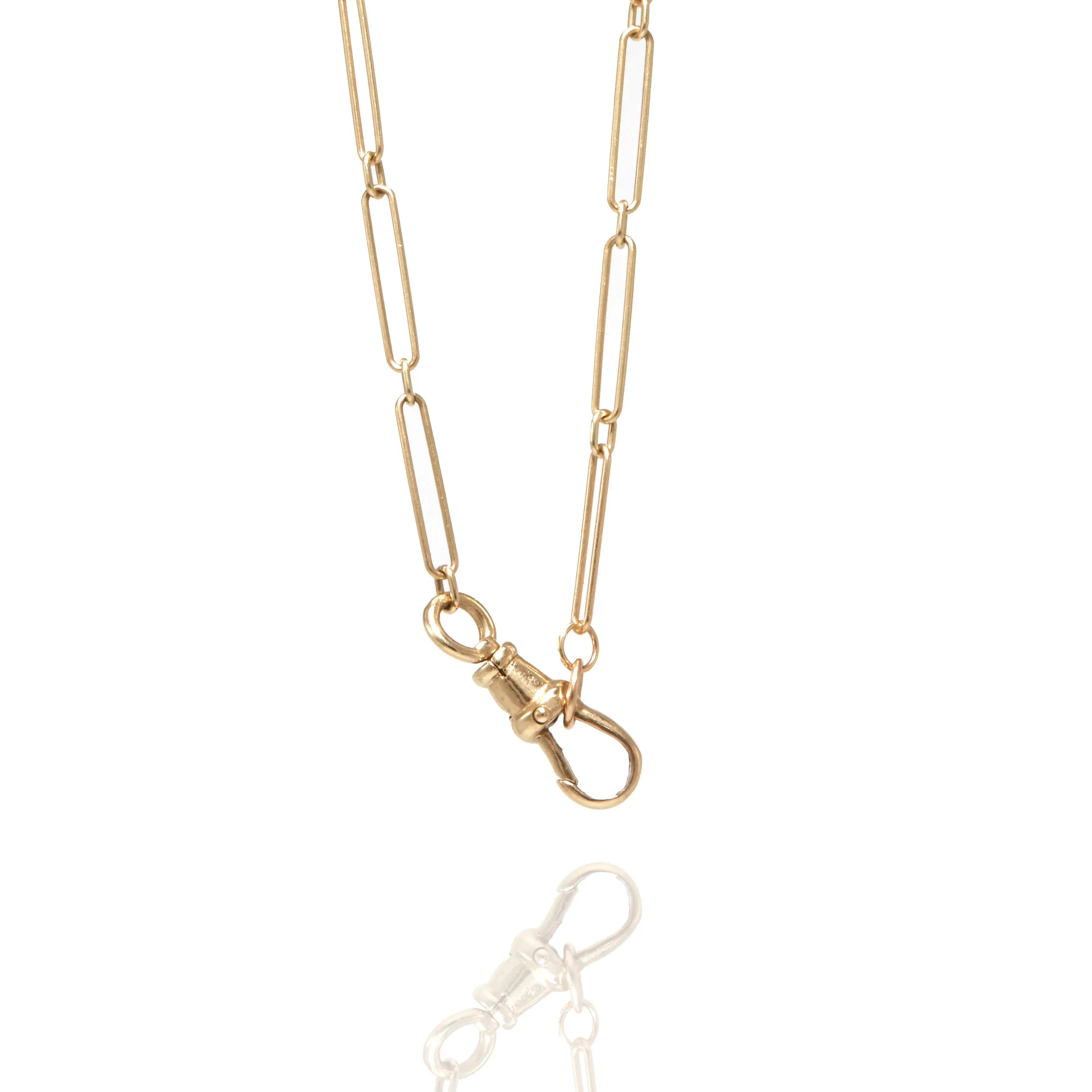 Petite Trombone Chain with Dog Clip Clasp