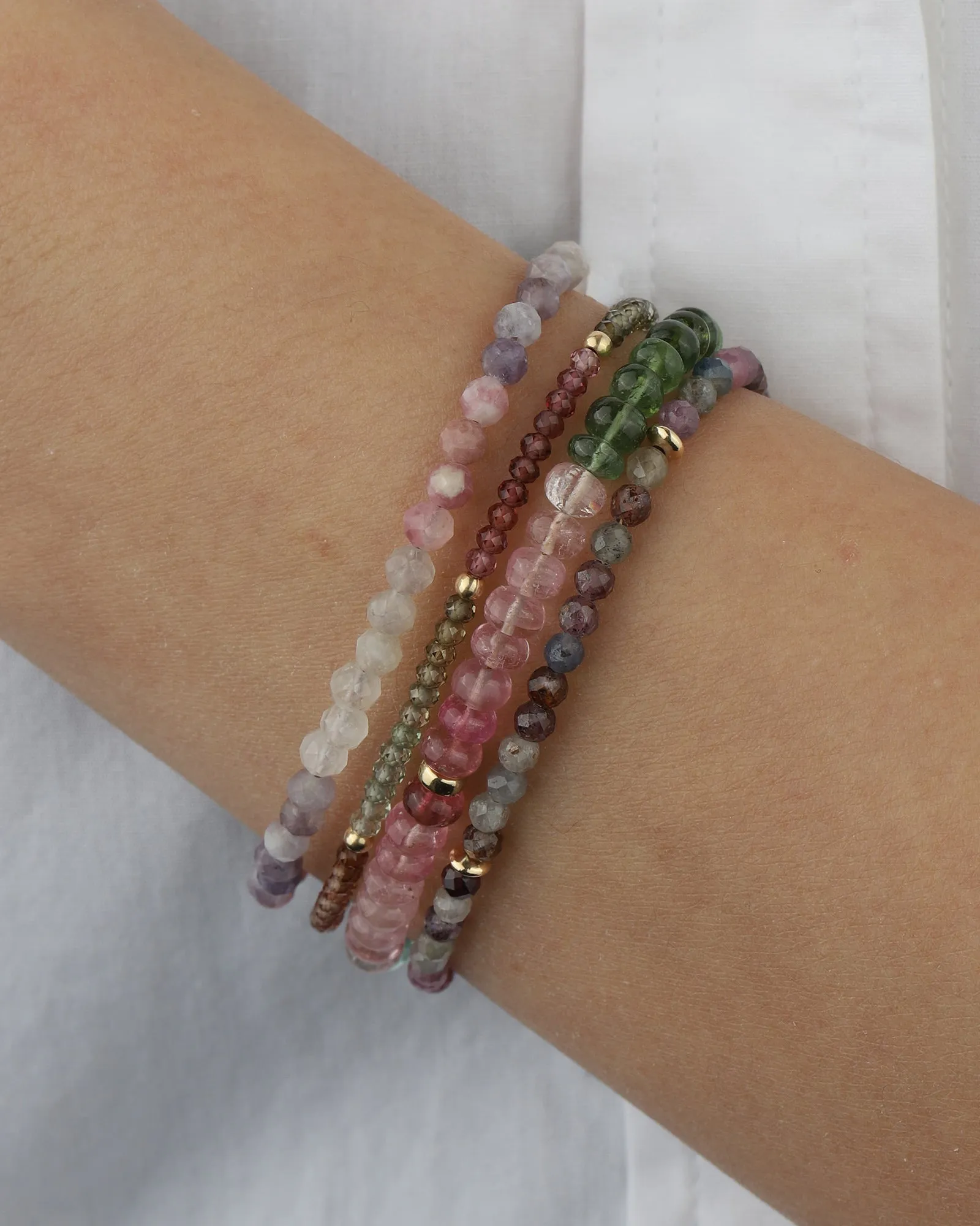 Pink Mix Stone Bracelet | 4mm