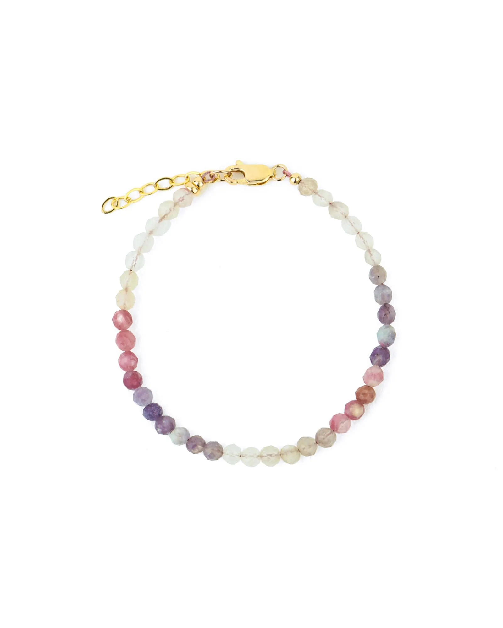 Pink Mix Stone Bracelet | 4mm