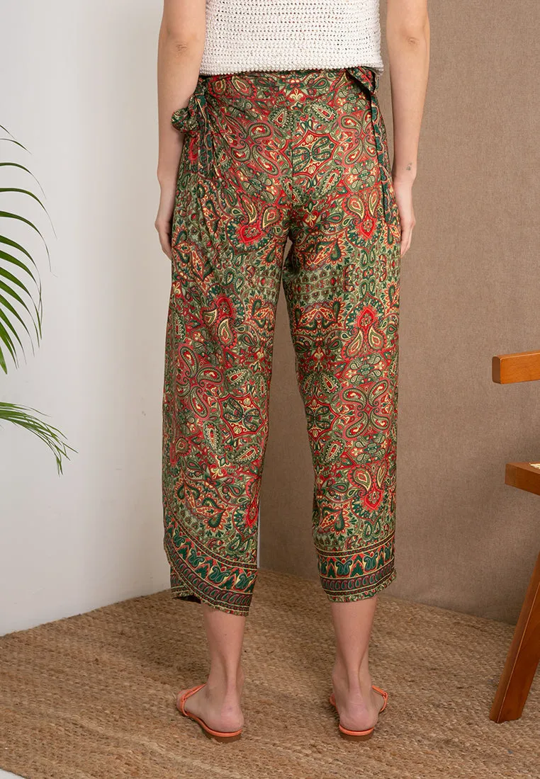 Poly Silk Pareo Pants