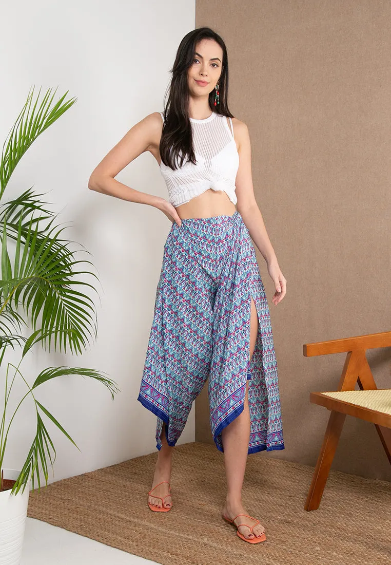 Poly Silk Pareo Pants