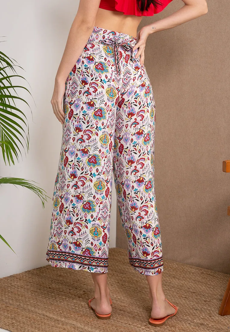 Poly Silk Pareo Pants