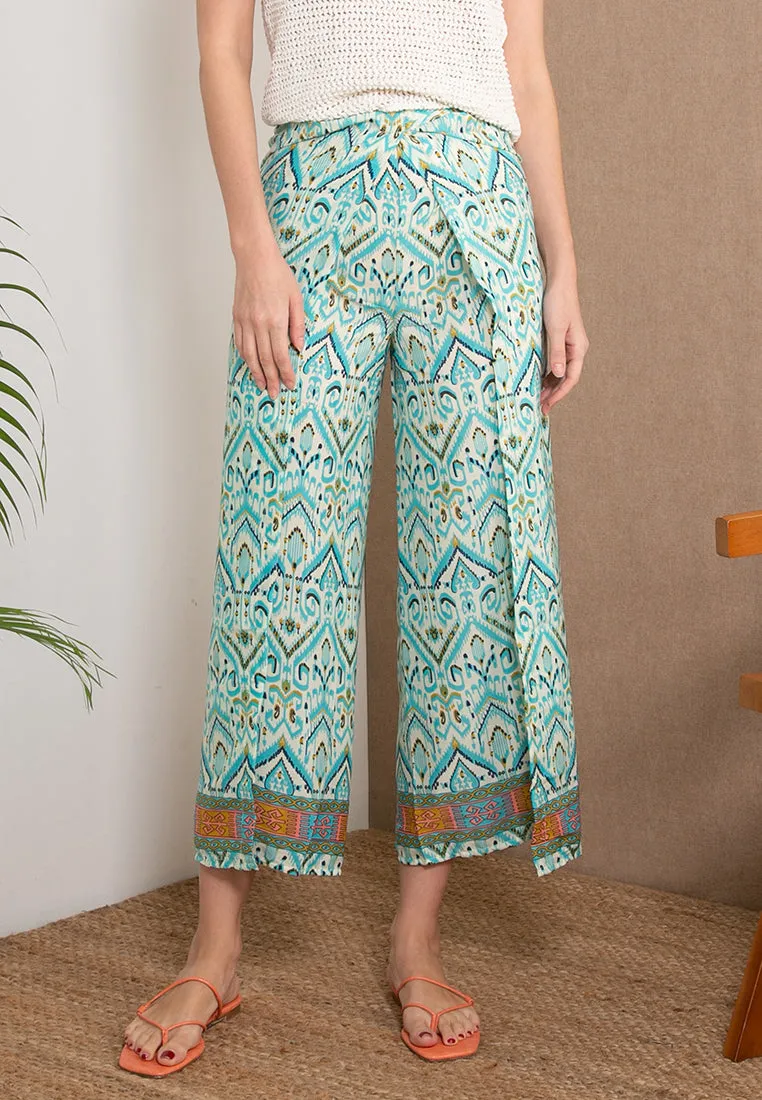 Poly Silk Pareo Pants