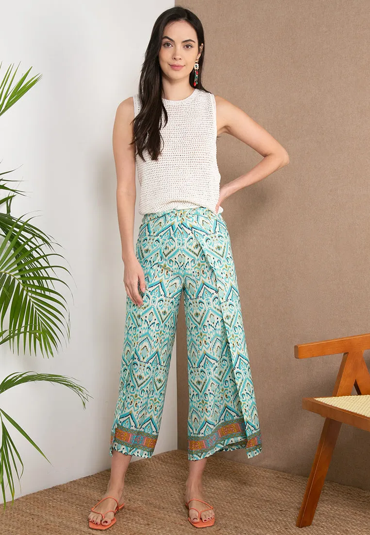 Poly Silk Pareo Pants