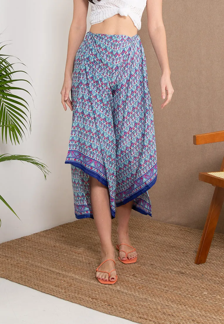 Poly Silk Pareo Pants