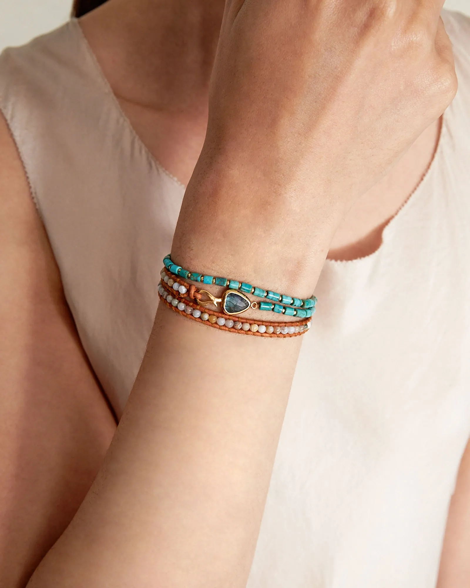 Rahel Triple Wrap Bracelet