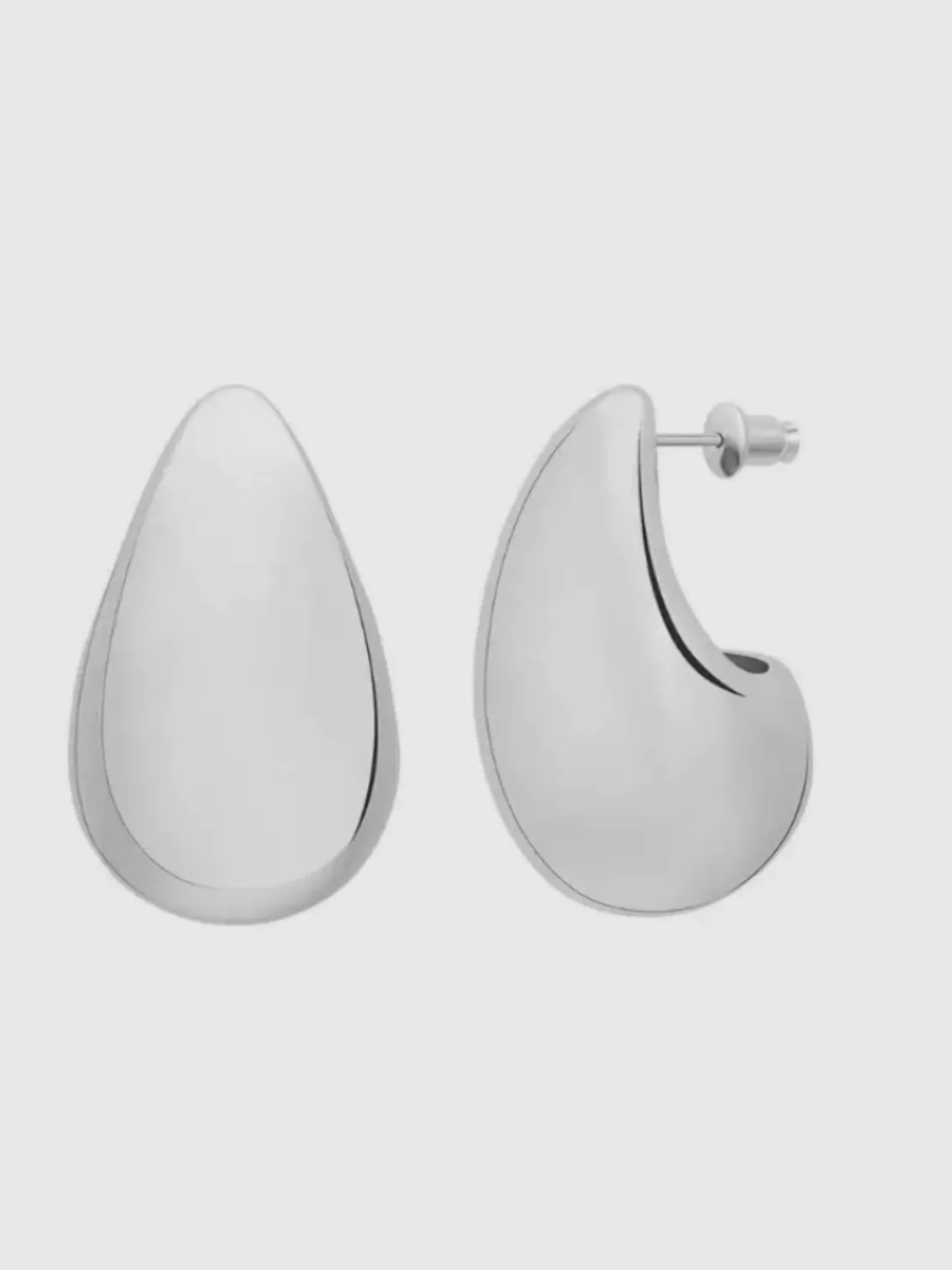 Raindrop Statement Earrings - Silver