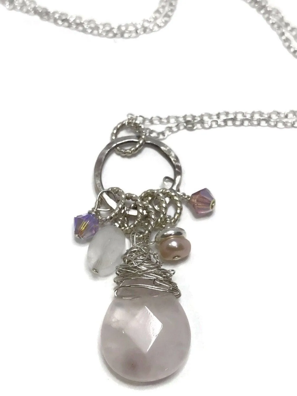 Rose Quartz Charm Necklace