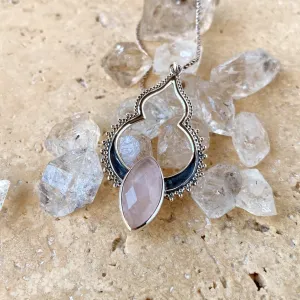 Rose Quartz Marquise Pendant - Taja