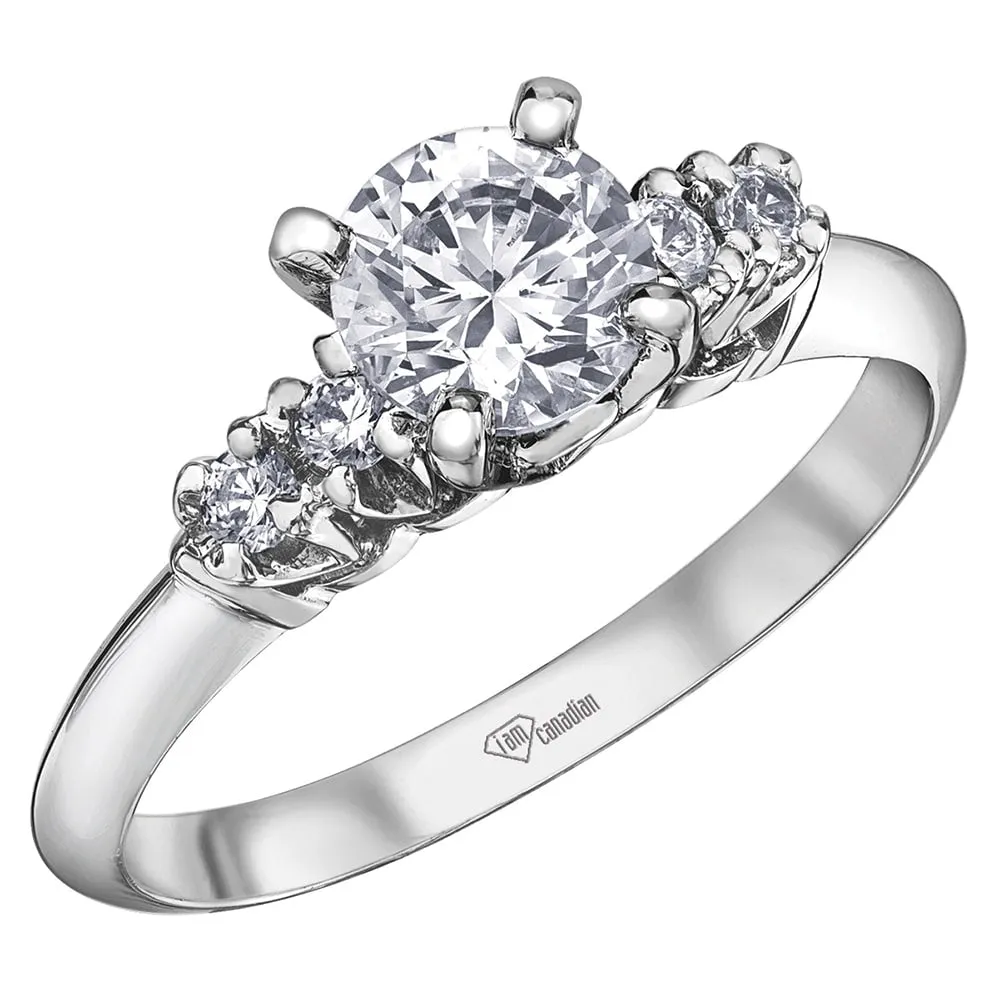 Round Cut Canadian Diamond Engagement Ring