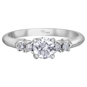 Round Cut Canadian Diamond Engagement Ring