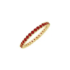 Ruby Eternity Bangle : 14K Yellow Gold - 6.00 CT TGW