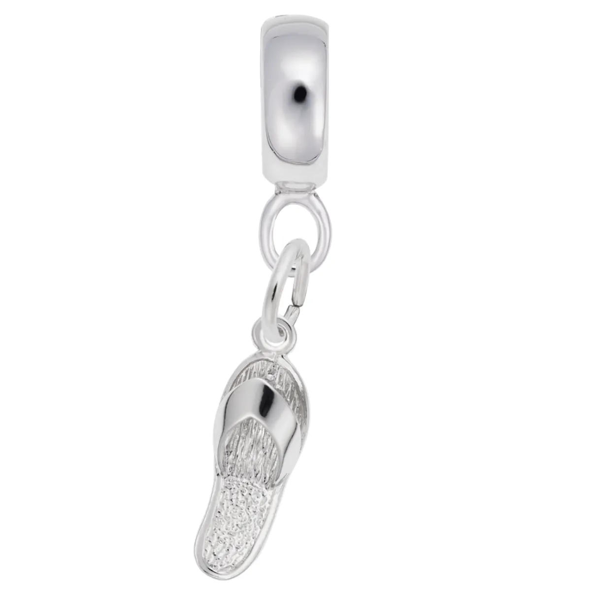 Sandal Charm Dangle Bead In Sterling Silver