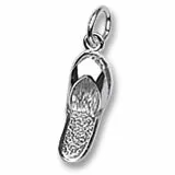 Sandal Charm In 14K White Gold