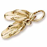 Sandals Charm in Yellow Gold Plated