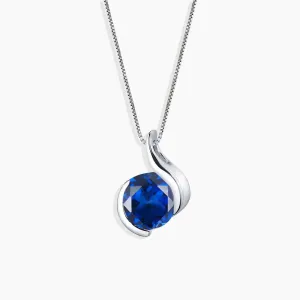 Semi Bezel Set Sapphire Necklace - Irosk®