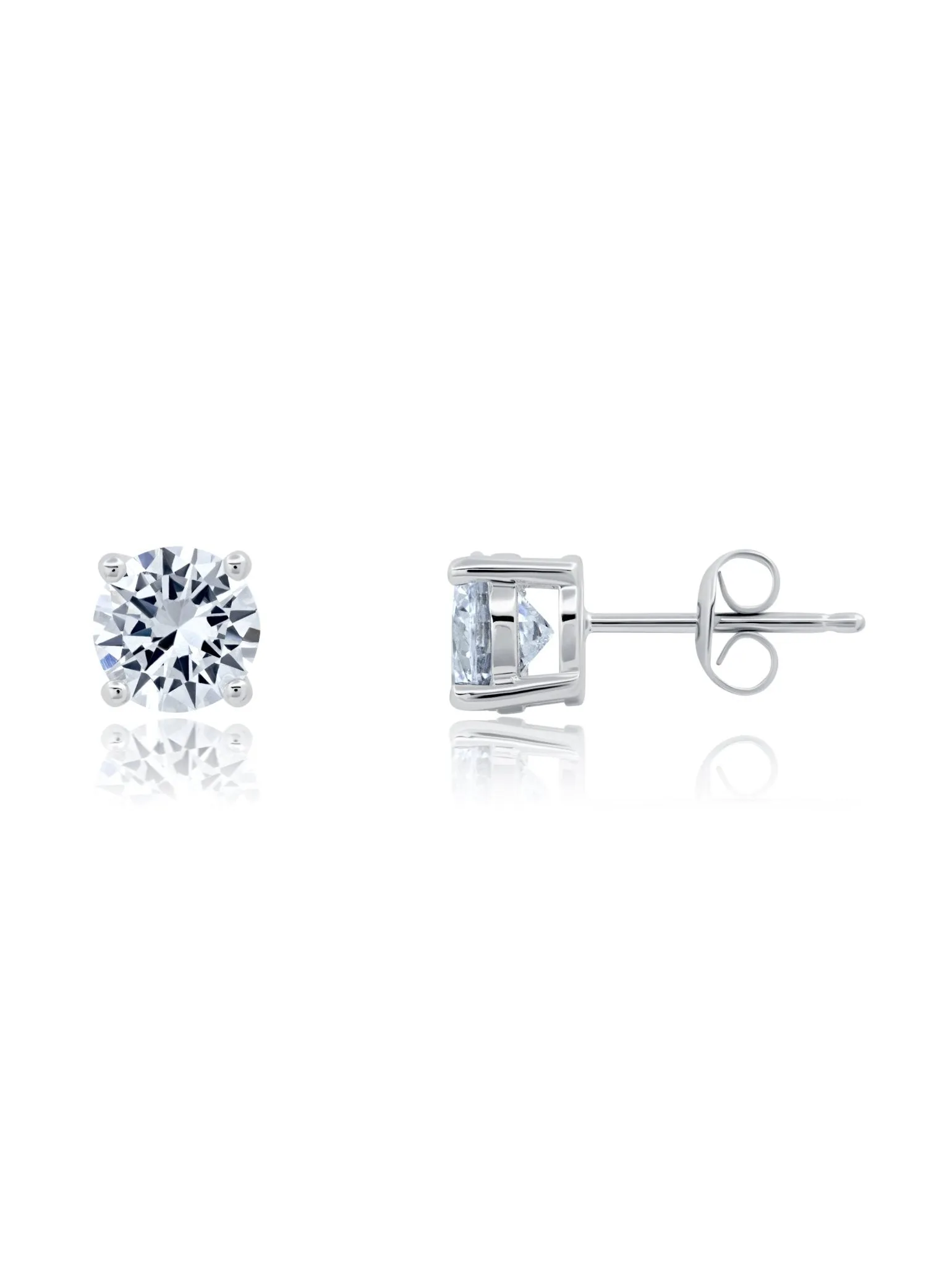 Small 1ct Brilliant Stud Earrings in Platinum