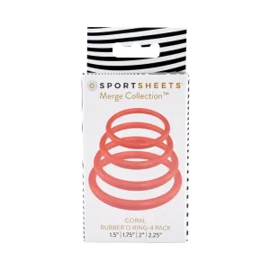 Sportsheets Merge Collection Coral Rubber O-Ring 4-Pack