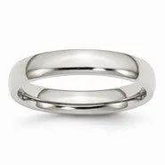 Stainless Steel 4mm Polished Wedding Band Ring