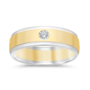 Stanton Made For Men Diamond Set in 9ct Yellow Gold and 9ct White Gold