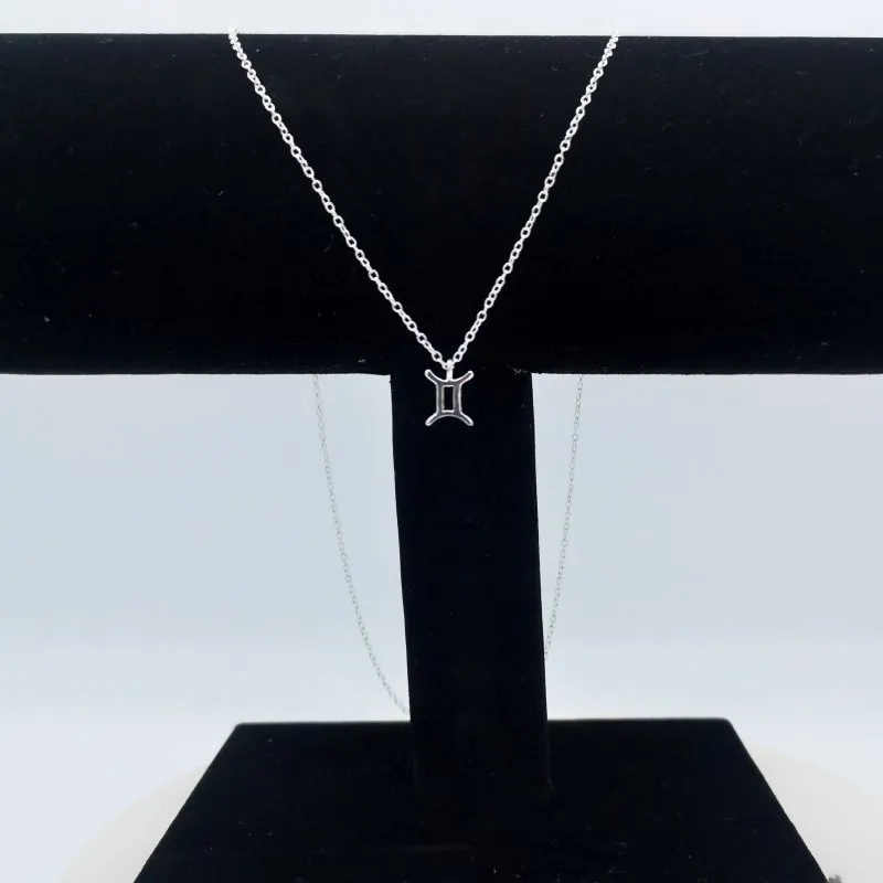 Sterling Silver Gemini Zodiac Sign Necklace