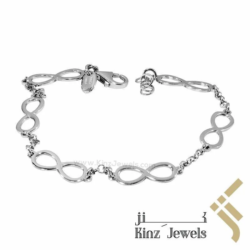 Sterling Silver Multiple Infinity Bracelet