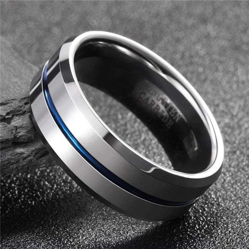 Stylish 8mm Tungsten Men's Wedding Band