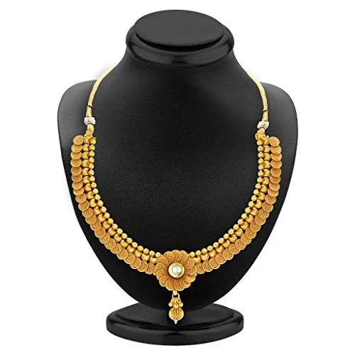 Sukkhi Eye-Catchy Jalebi Design Gold Plated Necklace Set For Women