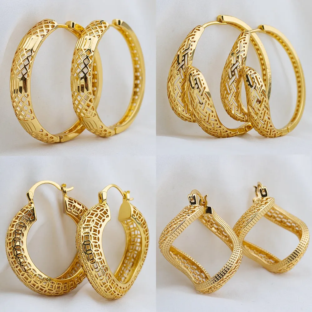 TEEK - Various Gold-Plated Copper Hoop Earrings