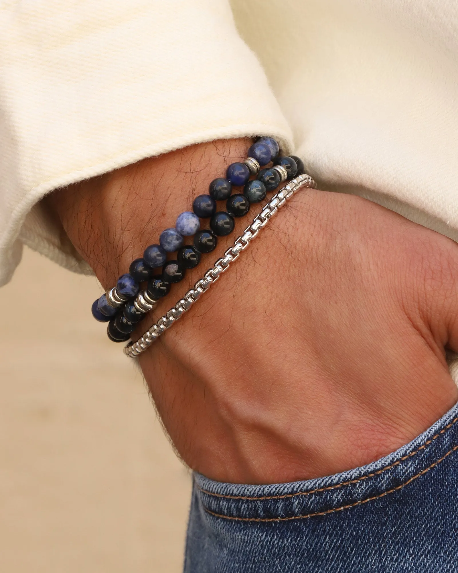 Tiger's Eye Stone Disc Bracelet | 6mm