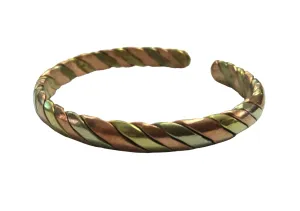 Twisted Brass & Copper Bracelet.