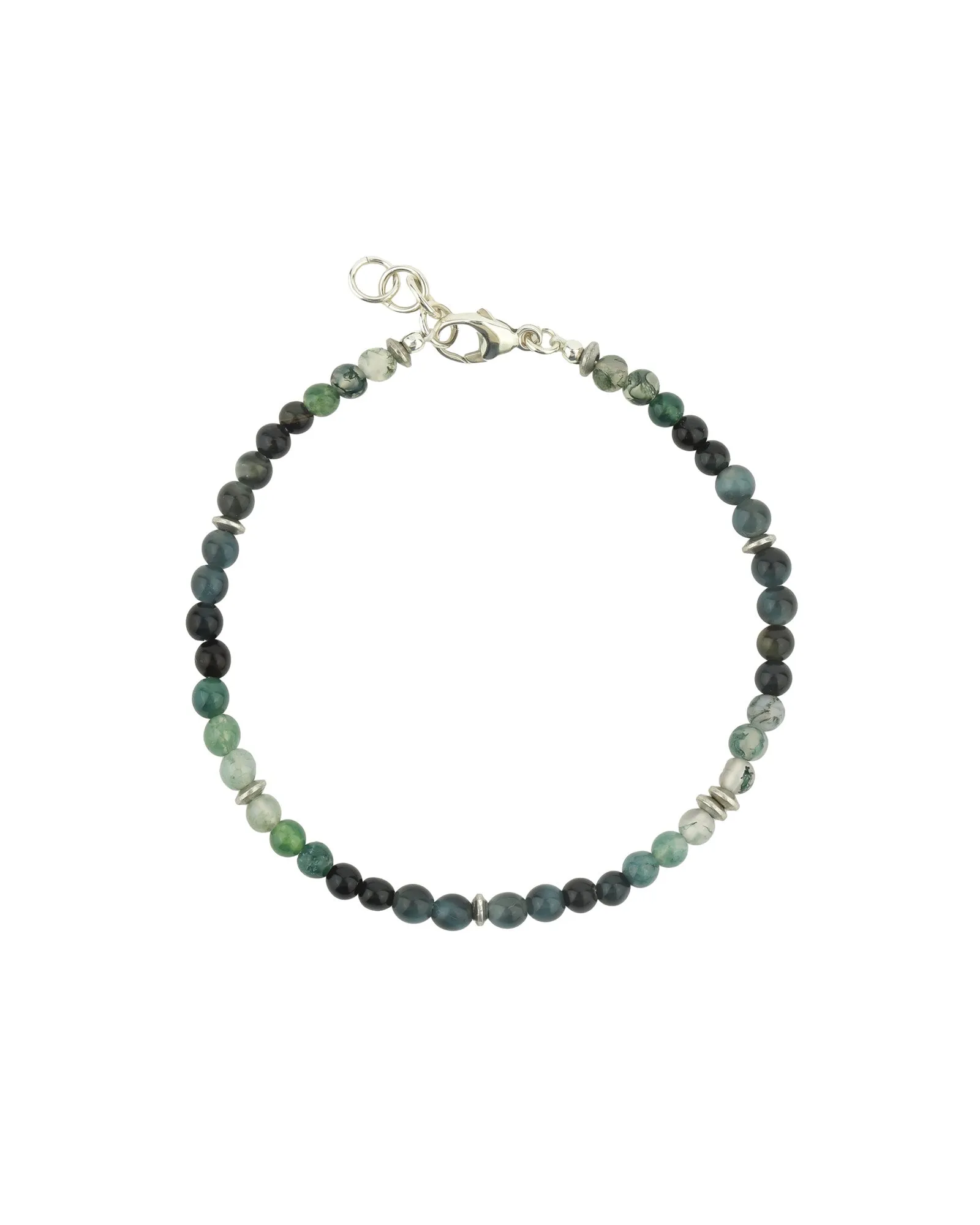 Two Tone Mixed Round Stone Bracelet | 4mm