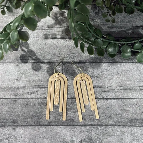 U-Shape Tiered Geometric Earrings (SILVER OR GOLD)