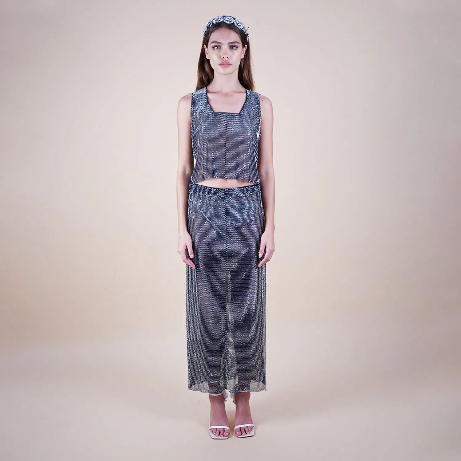 Valkyrie Crystal Midi Skirt