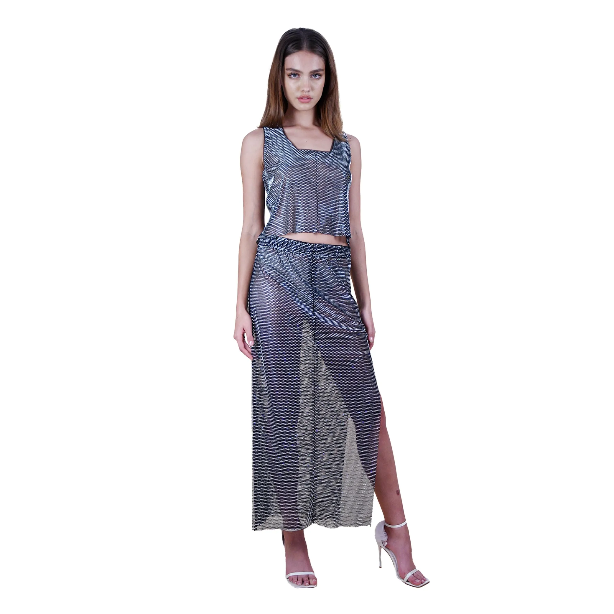 Valkyrie Crystal Midi Skirt