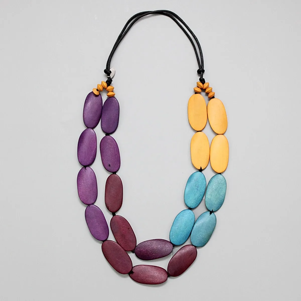 Wine Two-Strand Candace Necklace