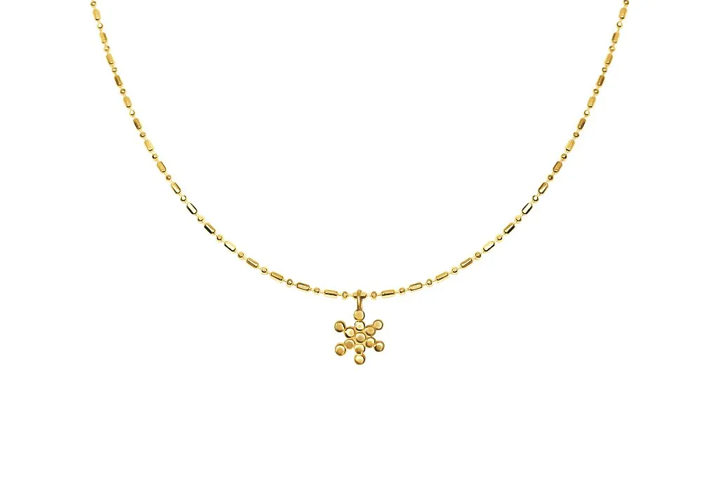 Yellow Gold Mini Fruit of Life Necklace